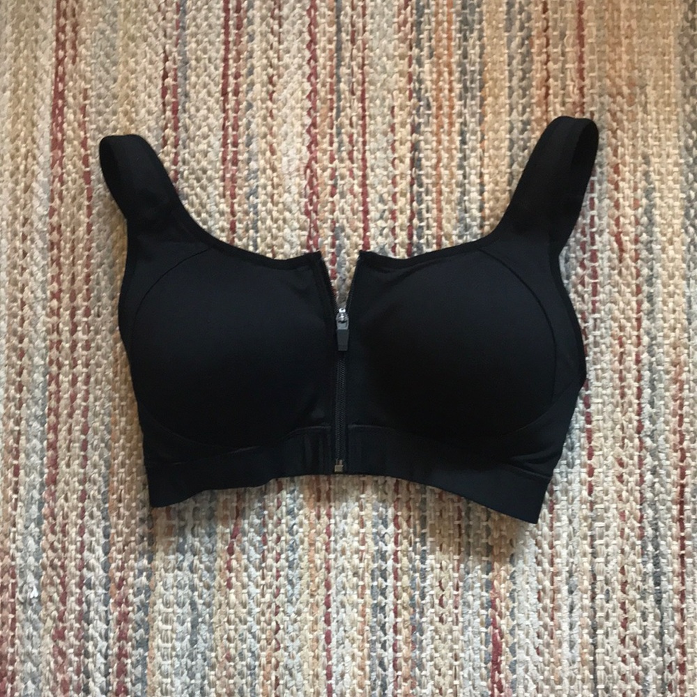 Front Zip Black Champion Sports Bra